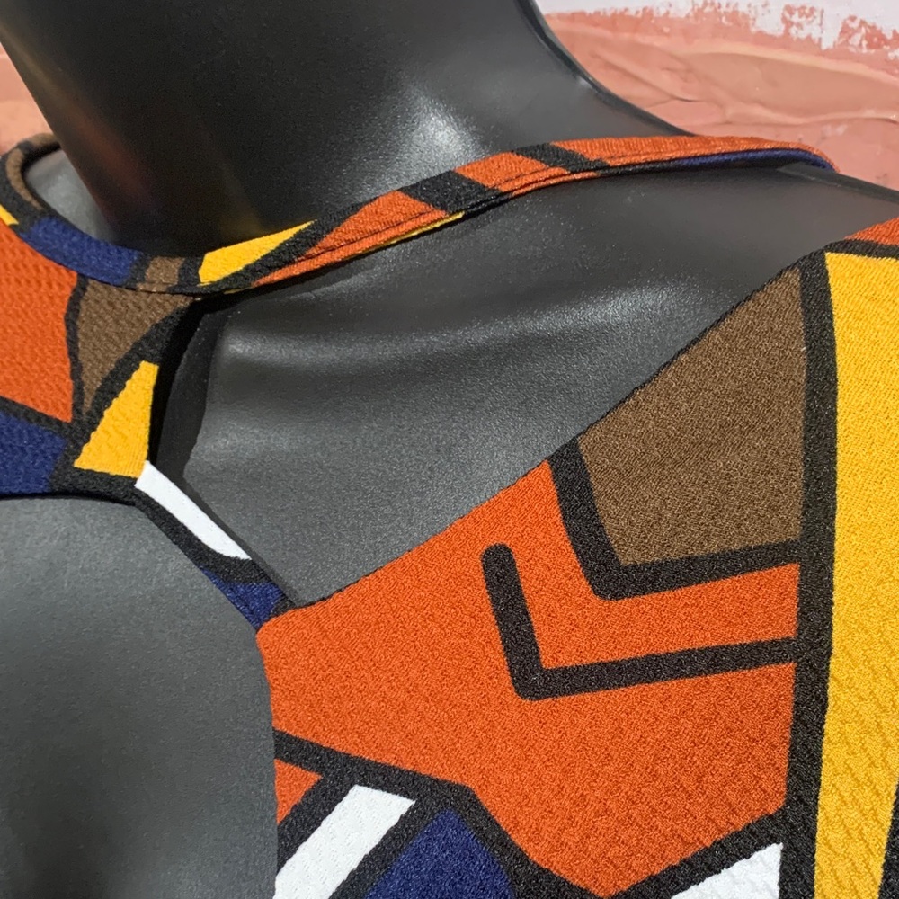 Geometric Patterned Dress - Multicolor - Picture 8 of 14